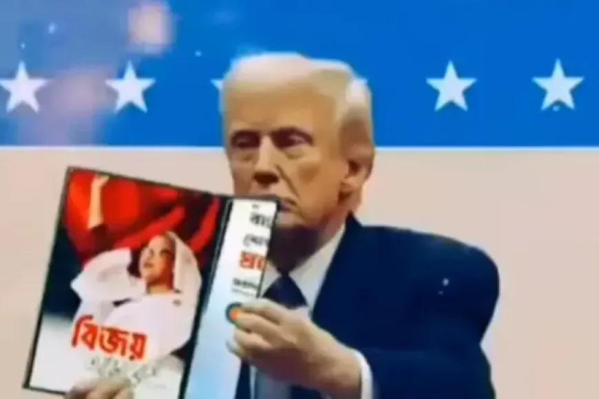ডোনাল্ড ট্রাম্পের হাতে শেখ হাসিনার ছবি! যা জানা গেল