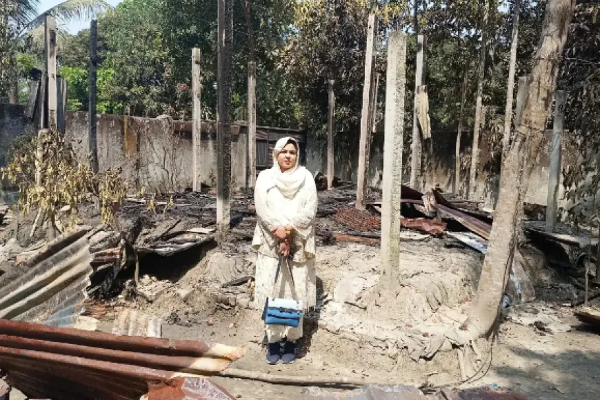 দুর্বৃত্তের দেওয়া আগুনে পুড়ল ছাত্রদল নেত্রী জেরিনের বাড়ি