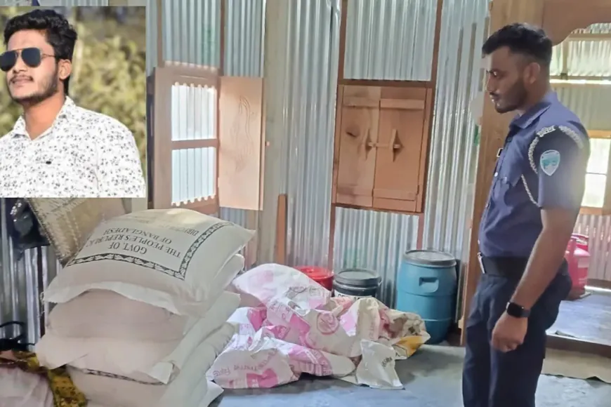ছাত্রদল নেতার বাড়ি থেকে ওএমএসের চাল উদ্ধার