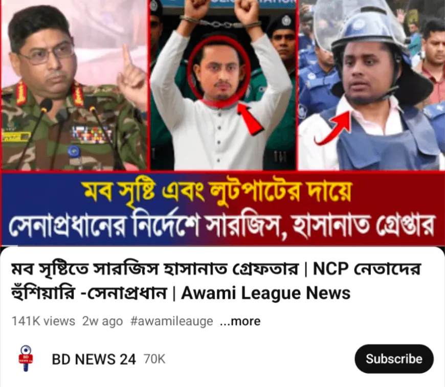 সেনাপ্রধানের নির্দেশে সারজিস ও হাসনাতকে গ্রেফতারের দাবি, যা জানা গেলো