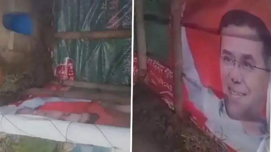 আ. লীগ নেতার খামারে তারেক রহমানের ছবিসহ প্যানা দিয়ে টয়লেট নির্মাণ