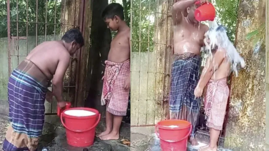 স্ত্রীকে তালাক দিয়ে সন্তানসহ দুধ দিয়ে গোসল, যা জানা গেল